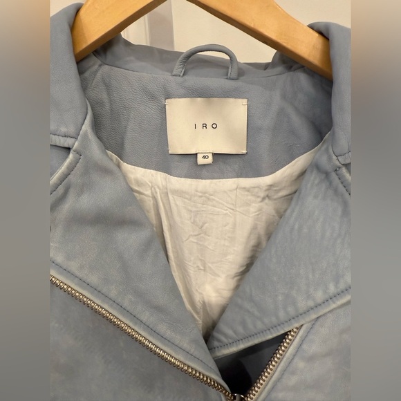 IRO Blue Ashville Lambskin Jacket - Picture 3 of 8